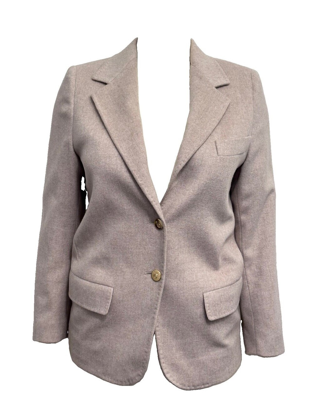 McCulleys Loro Piana 100% Cashmere Blazer Jacket Women’s 4 Beige